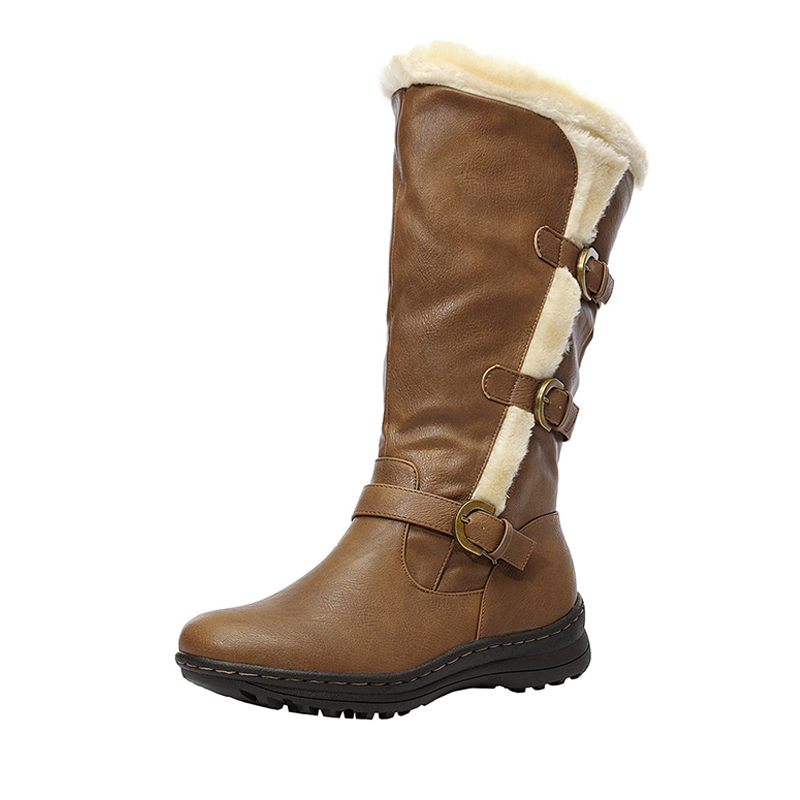 Wide calf fur lined boots deals